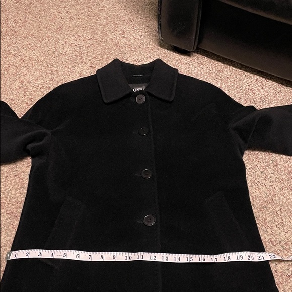 Cinzia rocca wool cashmere Women's Black Coat in like new condition - Picture 6 of 10